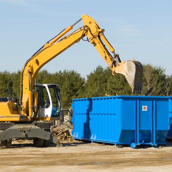 what size residential dumpster rentals are available in Holstein